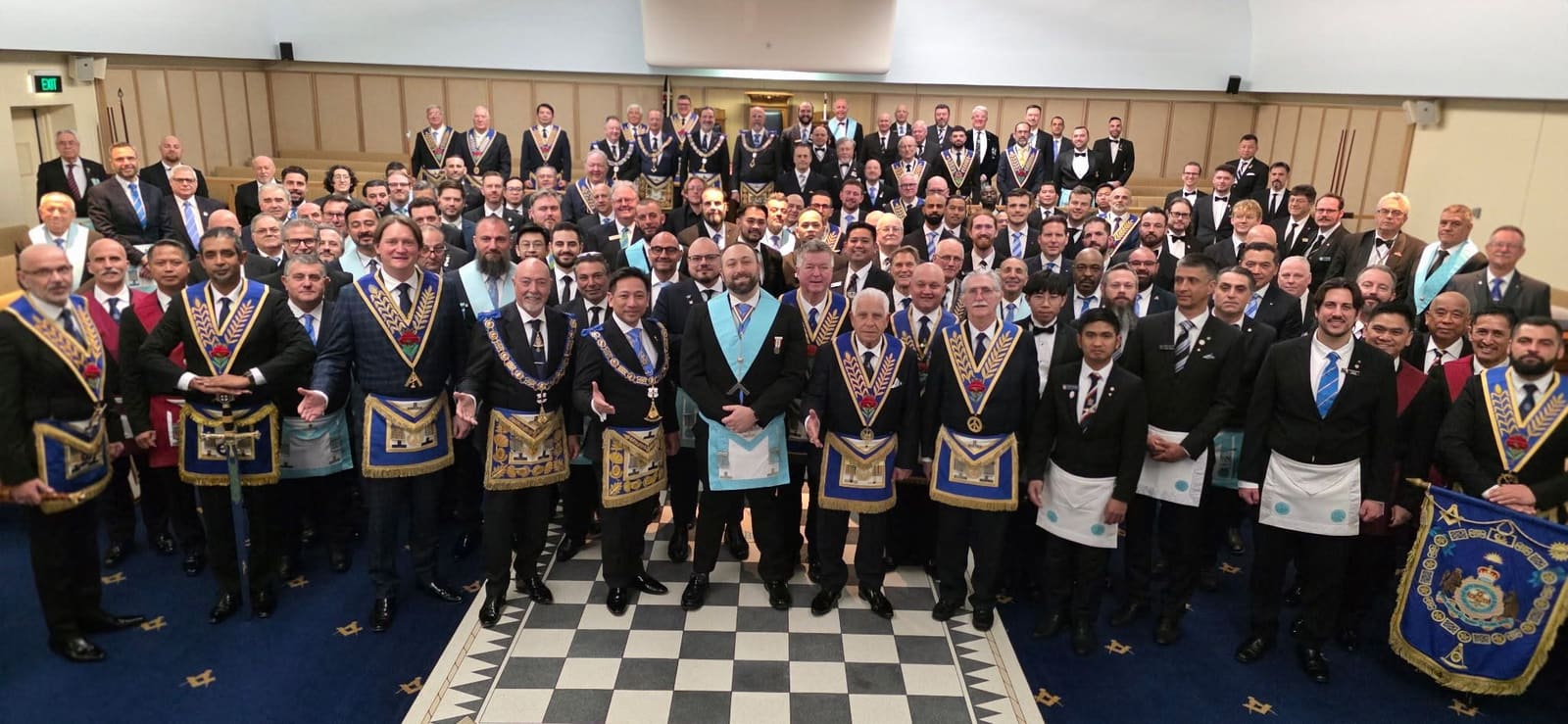 More than 140 brethren at the Sydney Masonic Centre